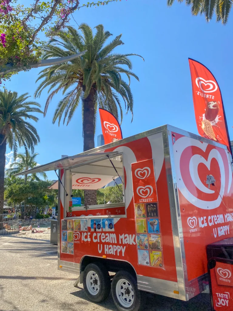 streets beach ice cream cart brisbane australia