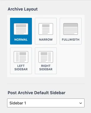 Default Archive Layout