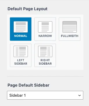 Default Page Layout