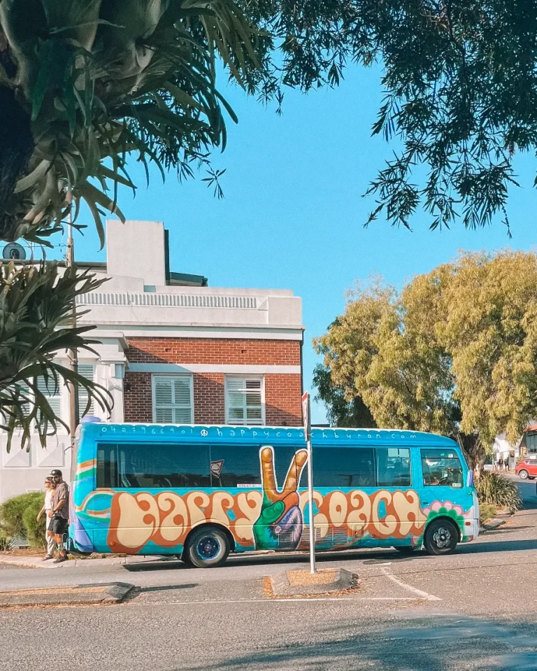 byron bay breakfast featuring the hippie bus, australia travel