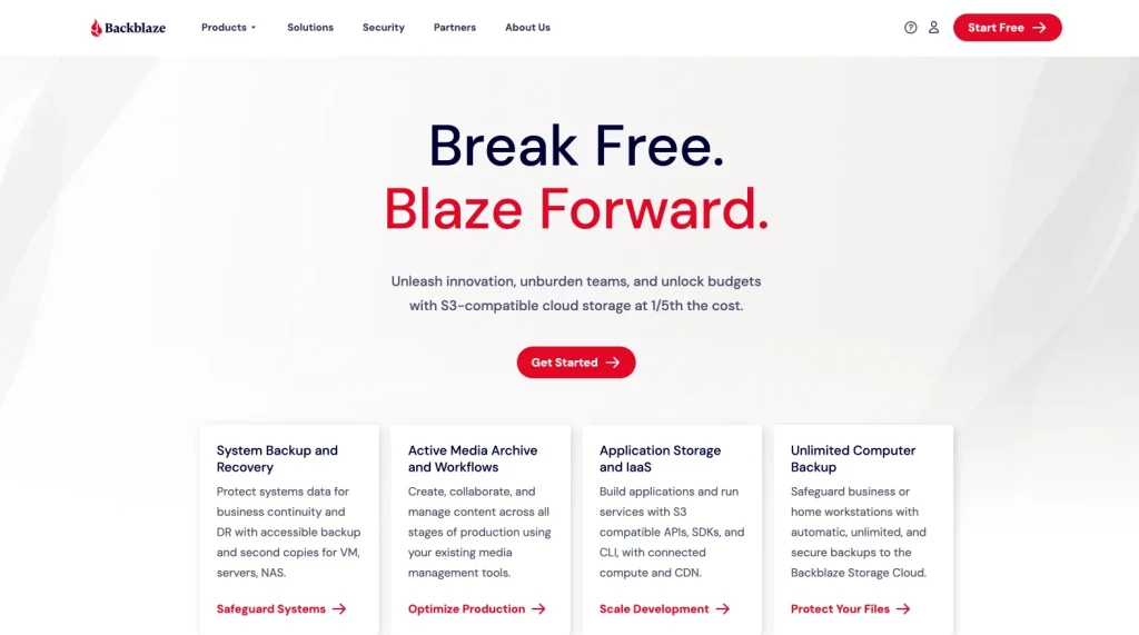 Blackbaze cloud storage