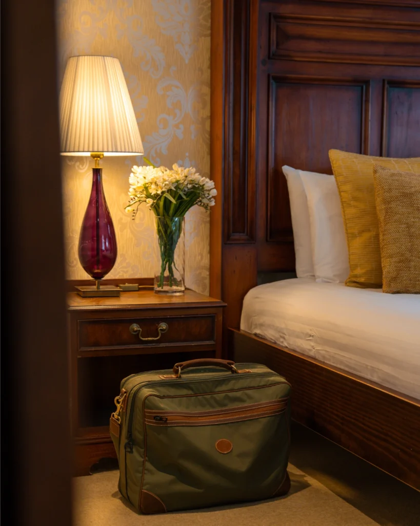 room and suitcase at Taychreggan Hotel