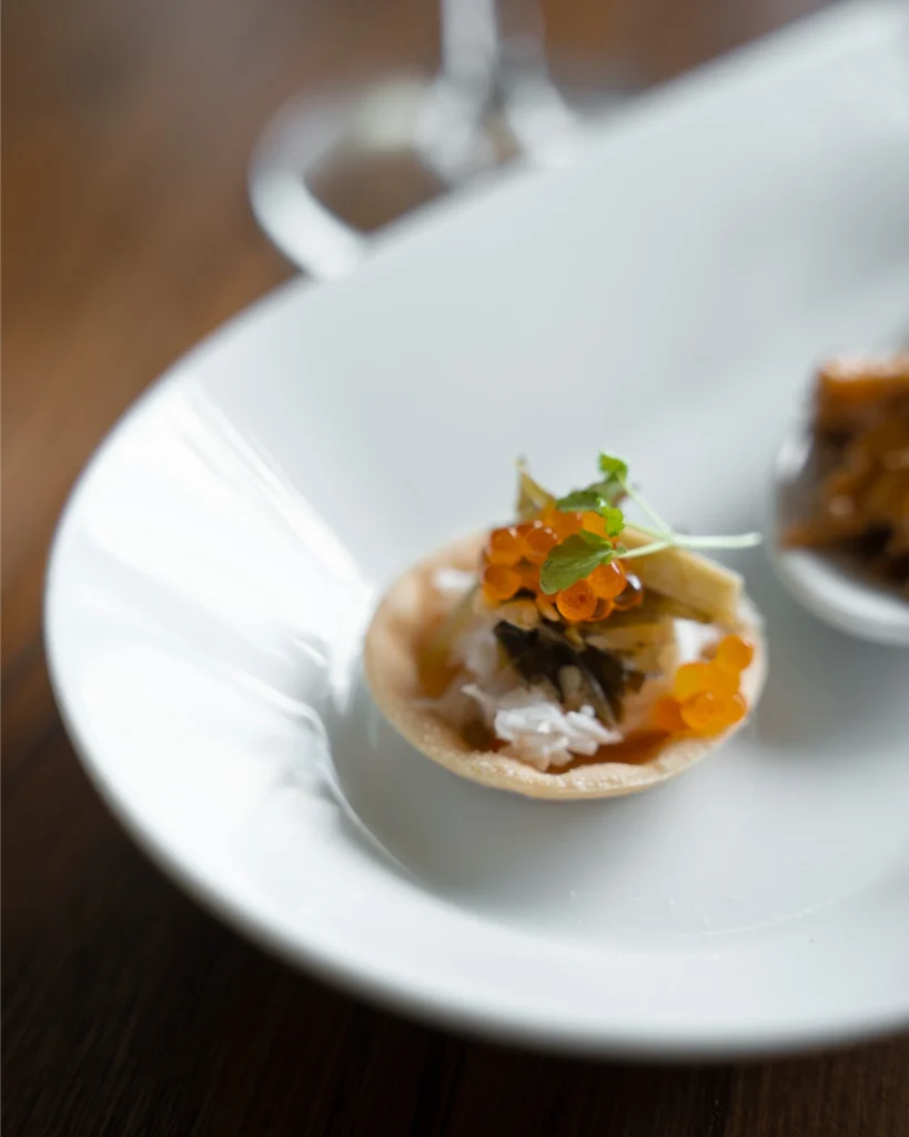 little amuse bouche in restaurant