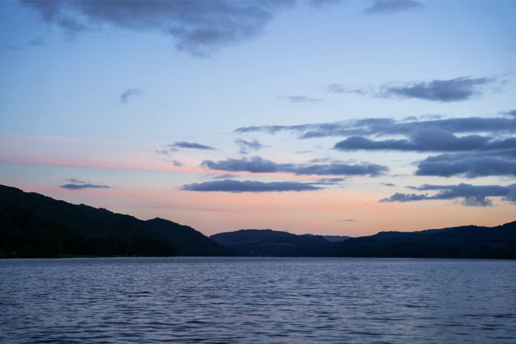 sunset view on the loch