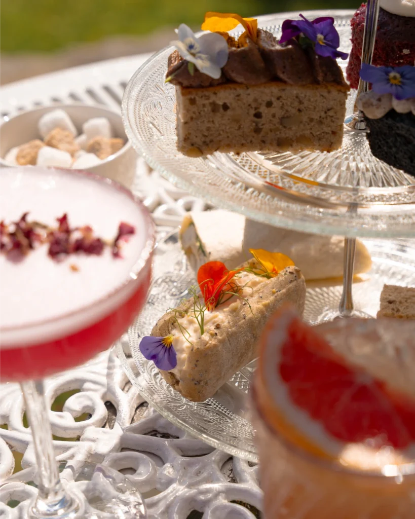 little flowers on the afternoon tea