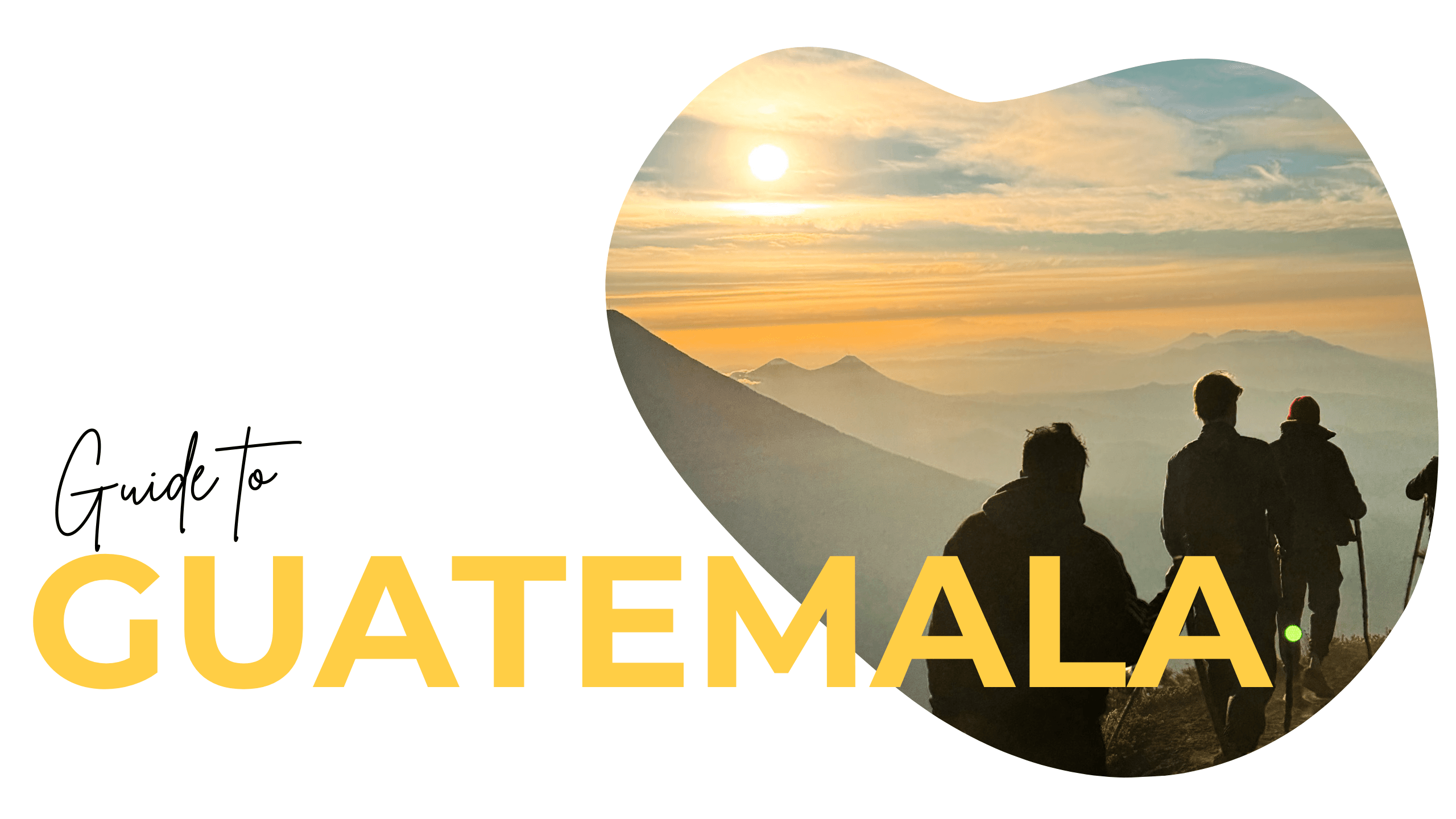 guatemala travel header image with volcano