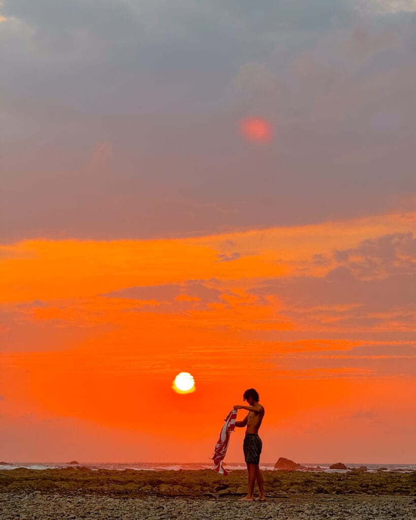 costa rica travel uvita beach sunset