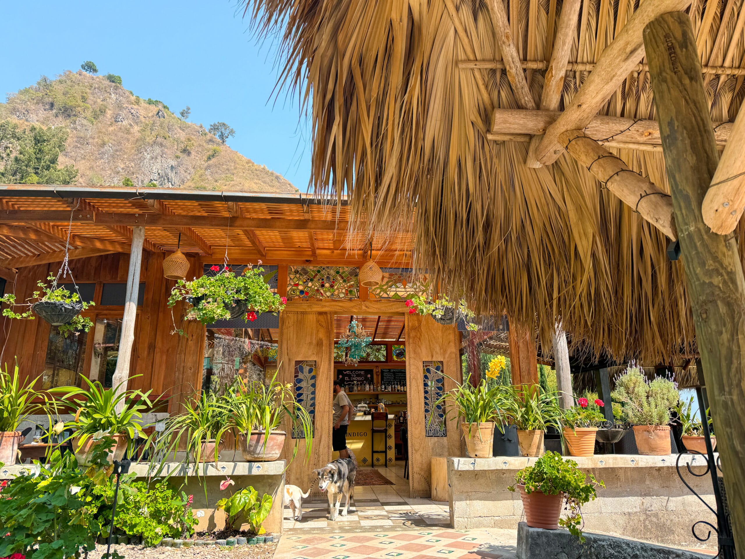 guatemala travel El indigo local restaurant in Jaibalito Lake Atitlan