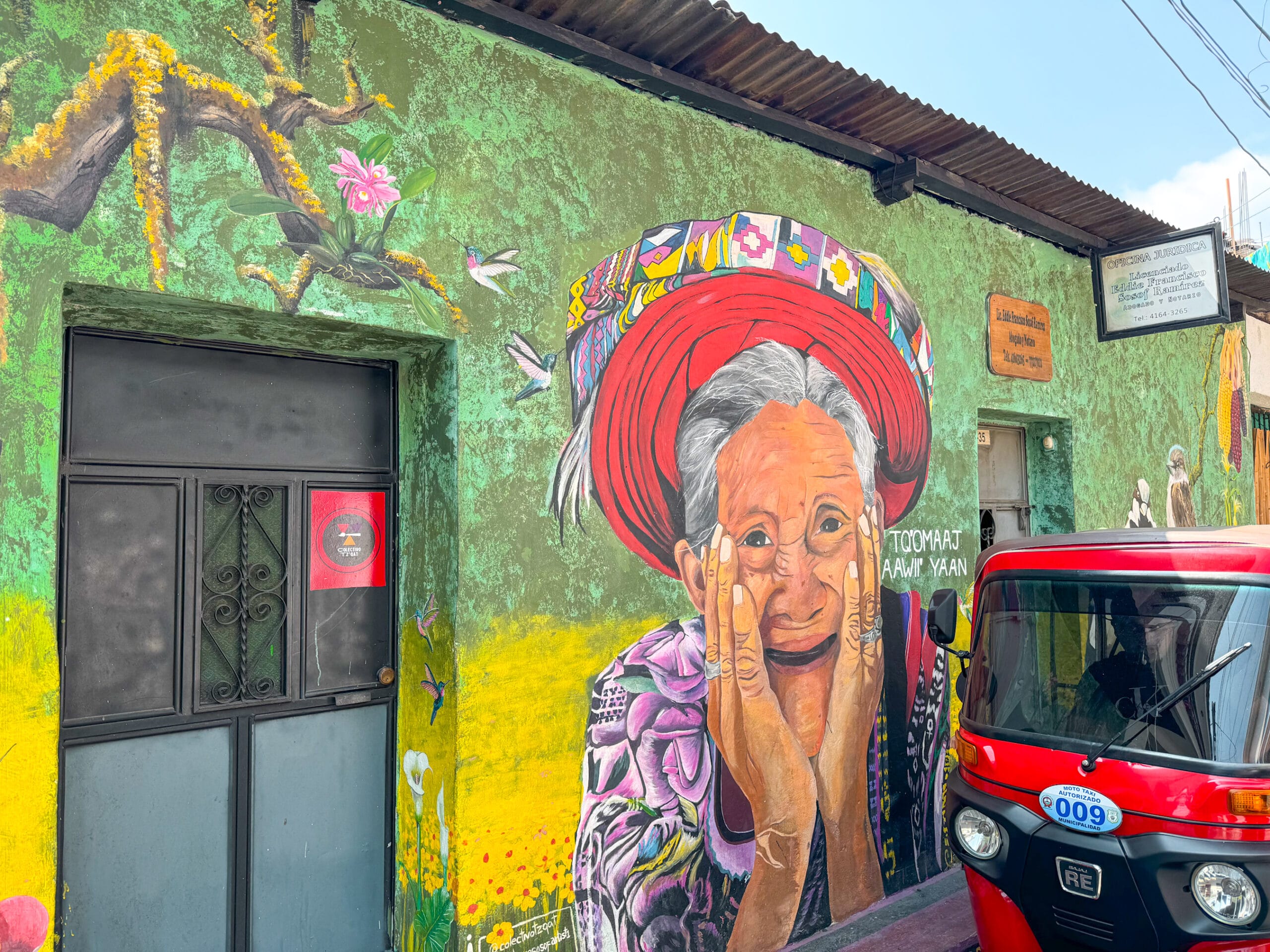 guatemala travel painted streets with Mayan language