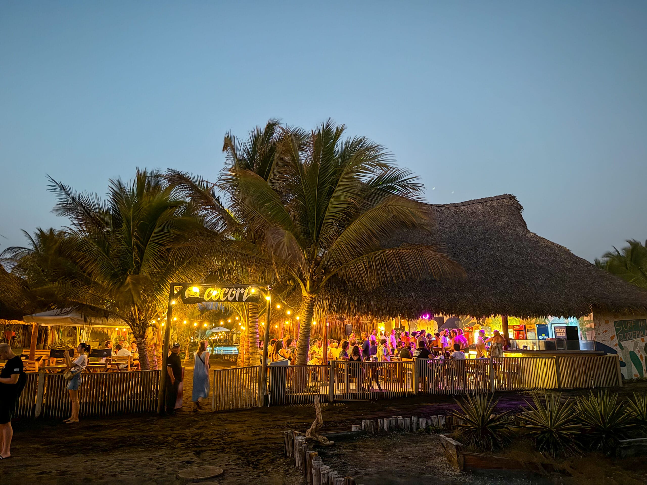 guatemala travel cocori lodge entrance at night