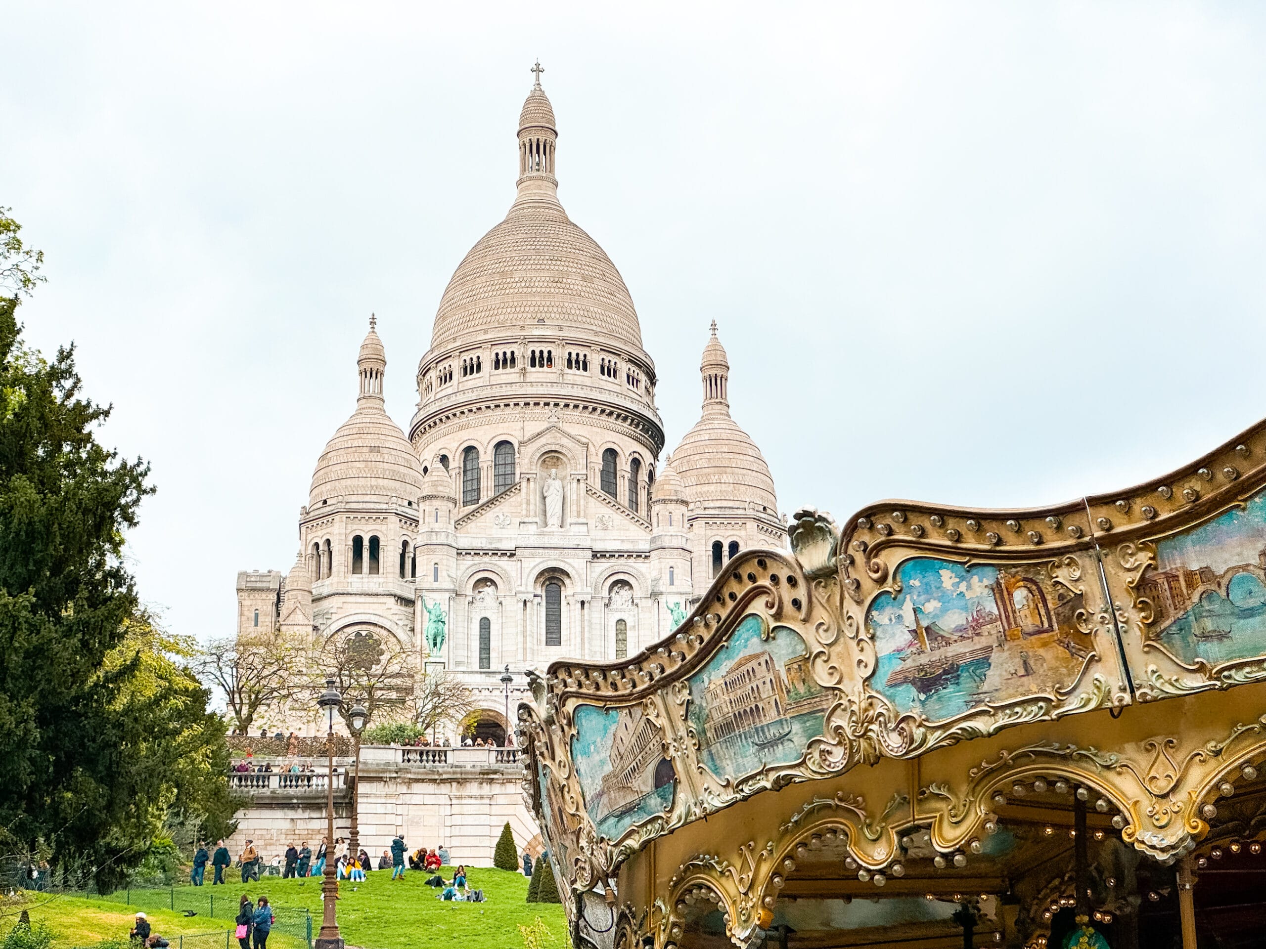 cloudy day in sacre coeur france travel
