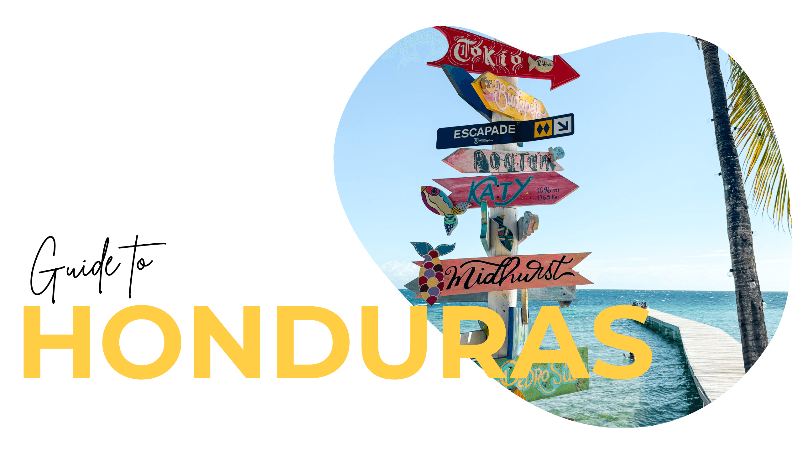 honduras travel guides header with image of island