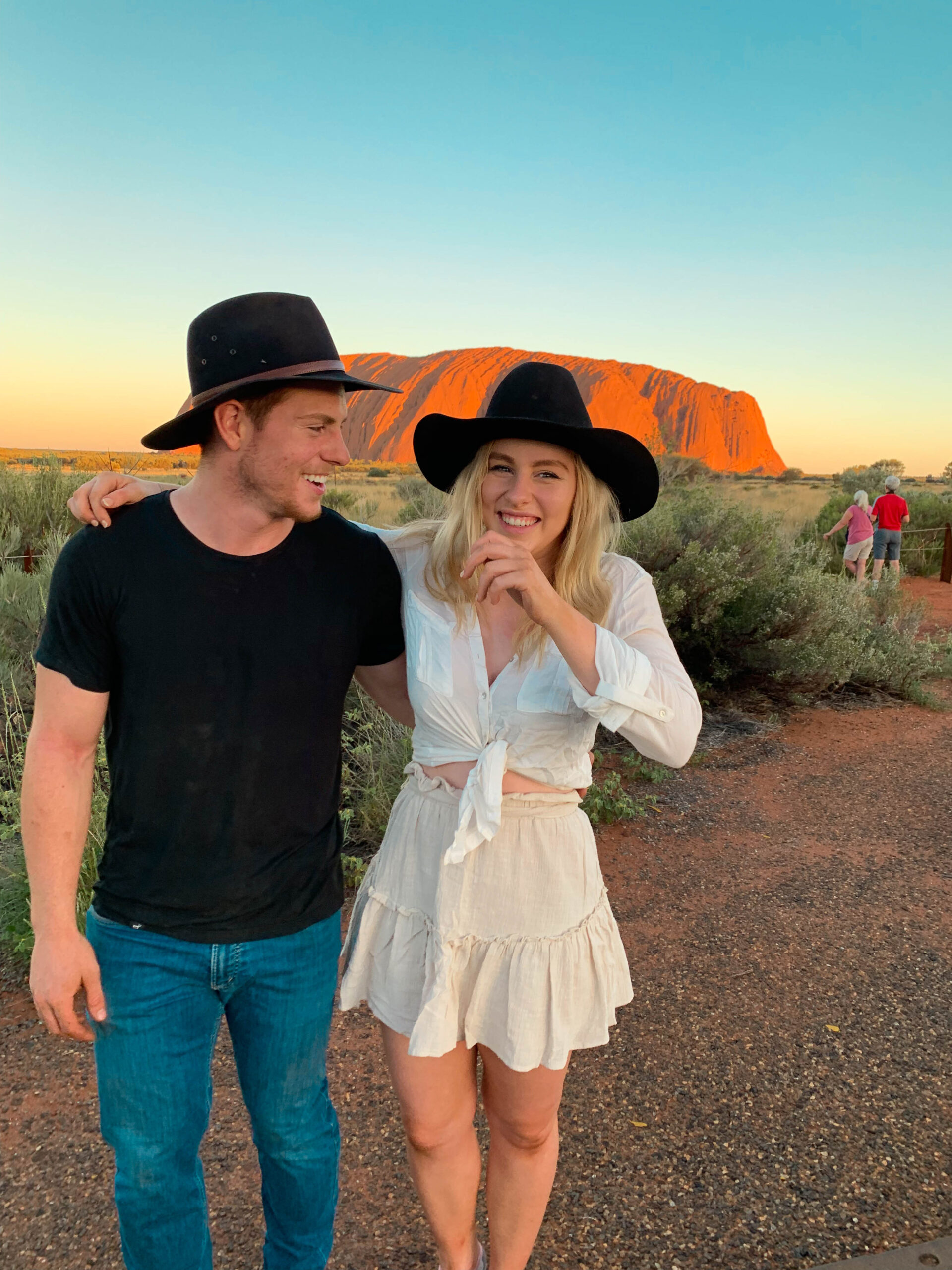 standing near uluru in northern territory australia travel