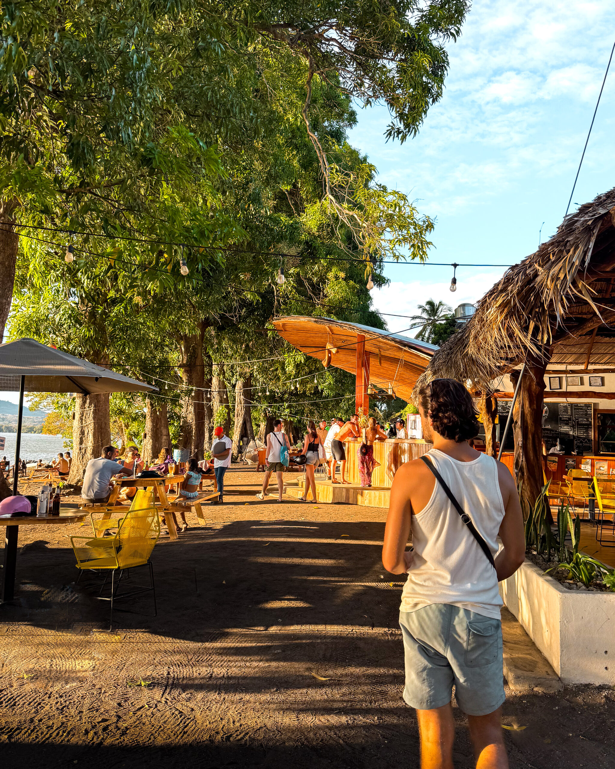 ometepe island nicaragua travel guides sunset at beach bar