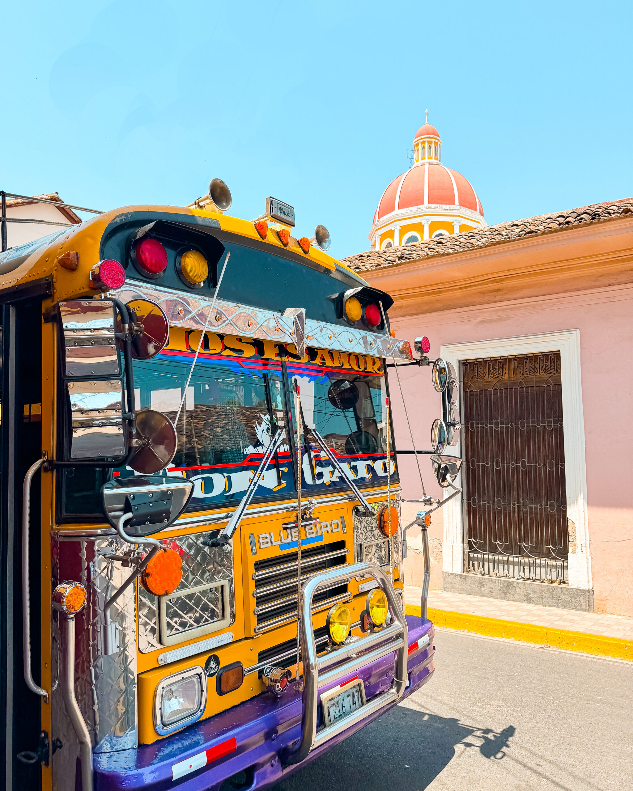Granada nicaragua travel guides colourful chicken bus